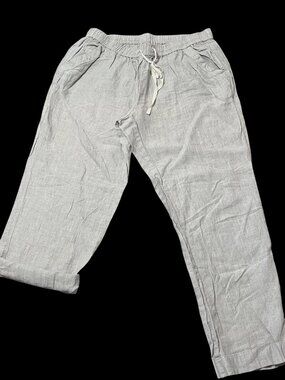 Jones New York Womens Light Gray Linen Pants Size 1X
